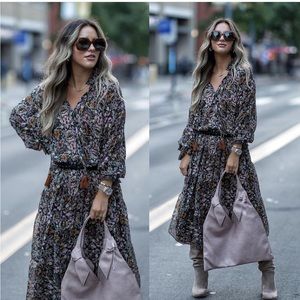 NEW WOT VICI Vineland Printed Boho Maxi Dress